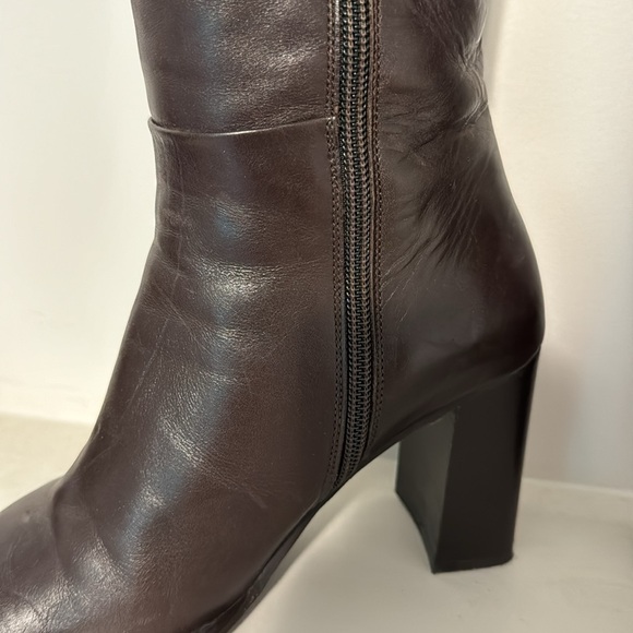 Brown leather boots - barely worn - Picture 4 of 7